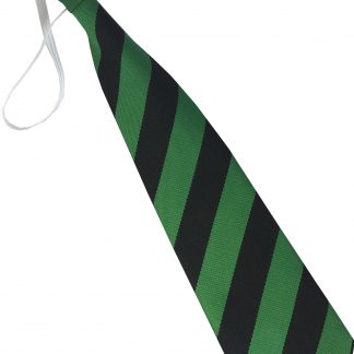 Black And Green Equal Block Stripe Elastic Tie