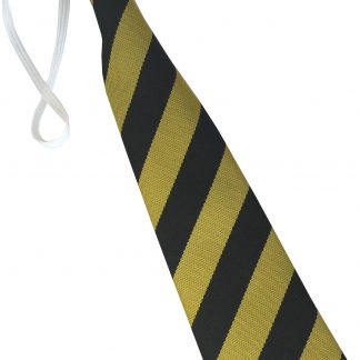 Black And Gold Equal Block Stripe Elastic Tie