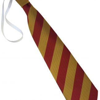 Red And Gold Equal Block Stripe Elastic Tie