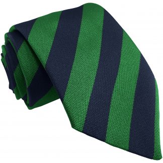 Green and Navy Blue Block High School Tie