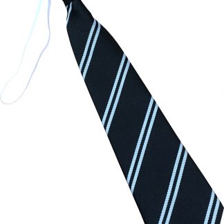 Black And White Double Stripe Elastic Tie