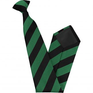 Black and Green Block High School Clip On Tie