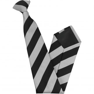 Black and White Block High School Clip On Tie