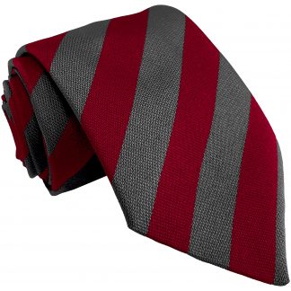 Red and Grey Block High School Tie