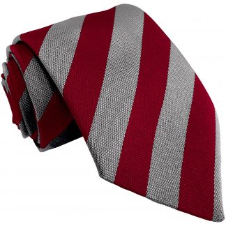 Red and White Block High School Tie
