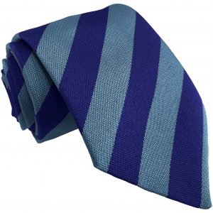 Royal Blue and Sky Blue Block High School Tie